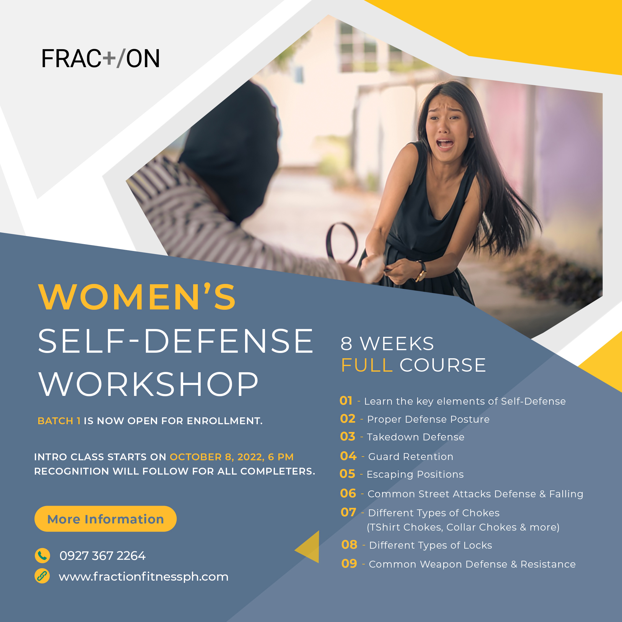 Women’s SelfDefense Course Fraction Fitness Studio